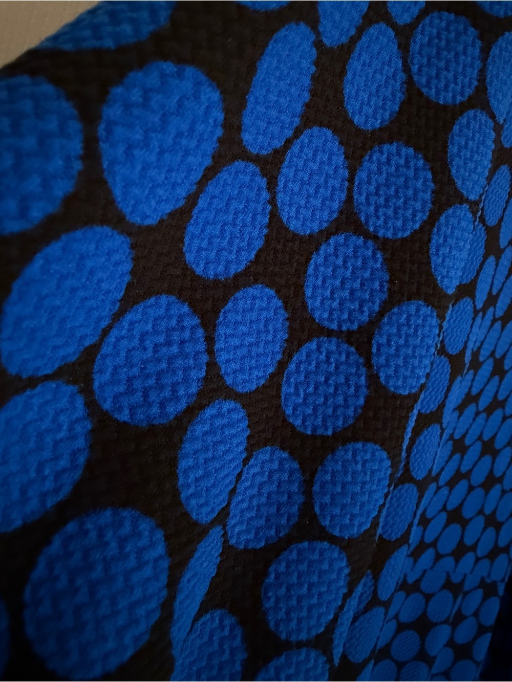 Zadie B’S Blue Polka Dot Bubble Hem Lagenlook Dress 2X Modest Comfy Casual - Picture 5 of 8